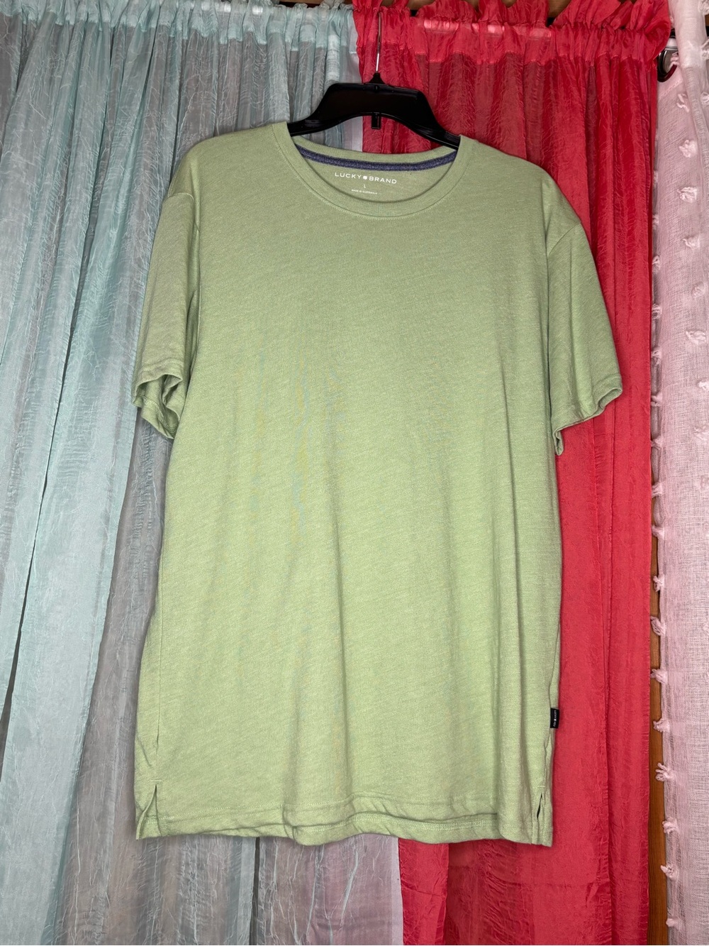 Lucky Brand Light Sage Crewneck Short Sleeve Tee